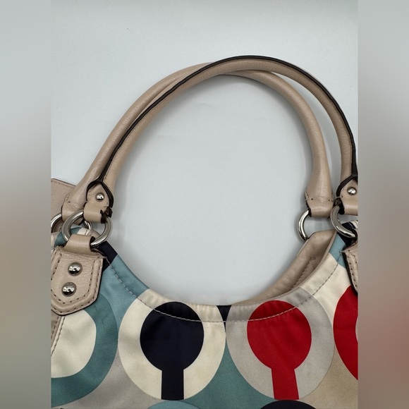 Coach Ashley Op Art Scarf Satchel / Shoulder Bag | Good Used Condition - Picture 6 of 15